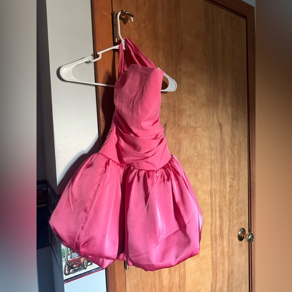 Pink Bubble Hem Corset Dress - Picture 3 of 4